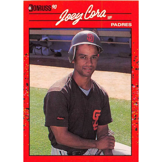 1990 Donruss #538 Joey Cora VG-EX San Diego Padres Baseball Card Image 1