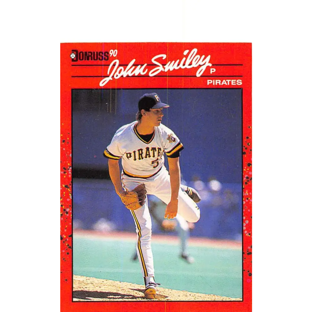 1990 Donruss #54 John Smiley VG-EX Pittsburgh Pirates Baseball Card Image 1