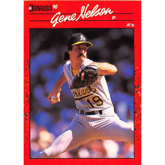 1990 Donruss #540 Gene Nelson VG-EX Oakland Athletics Baseball Card Image 1