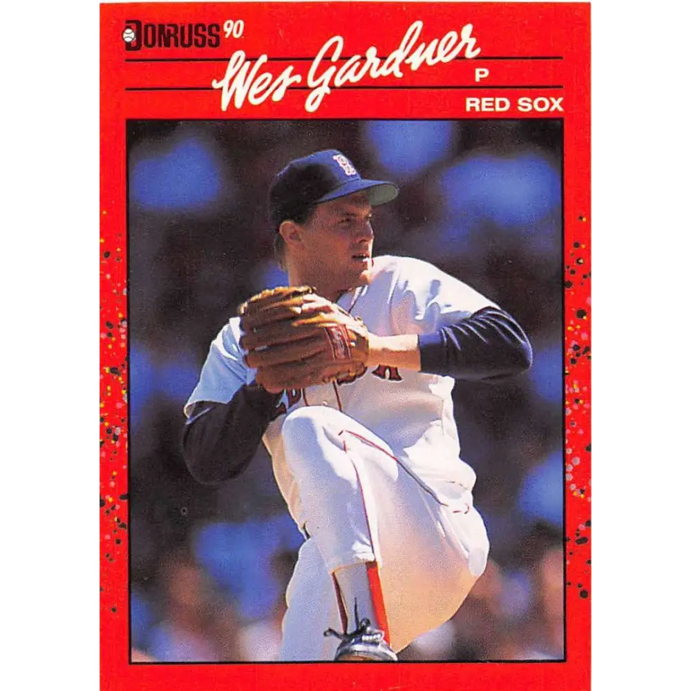 1990 Donruss #541 Wes Gardner VG-EX Boston Red Sox Baseball Card Image 1