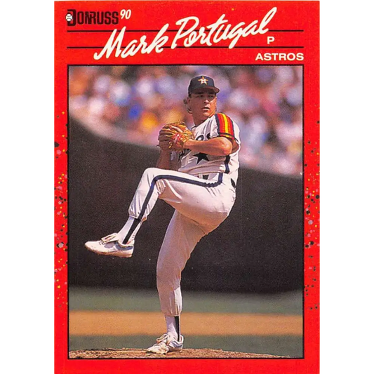 1990 Donruss #542 Mark Portugal VG-EX Houston Astros Baseball Card Image 1