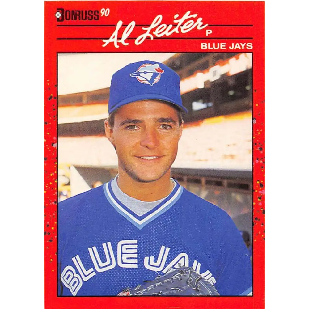 1990 Donruss #543 Al Leiter VG-EX Toronto Blue Jays Baseball Card Image 1