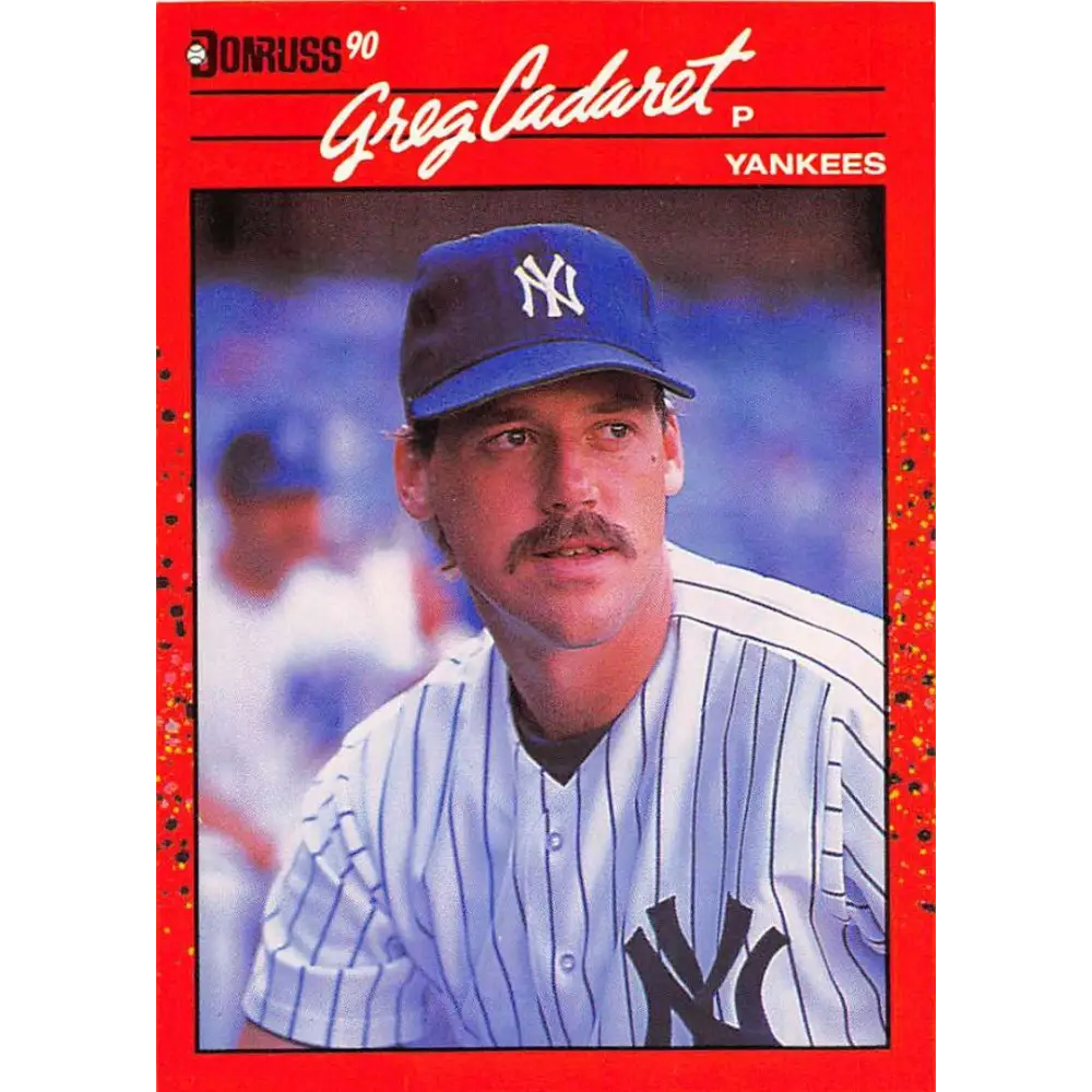 1990 Donruss #545 Greg Cadaret VG-EX New York Yankees Baseball Card Image 1