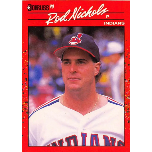 1990 Donruss #546 Rod Nichols VG-EX Cleveland Indians Baseball Card Image 1