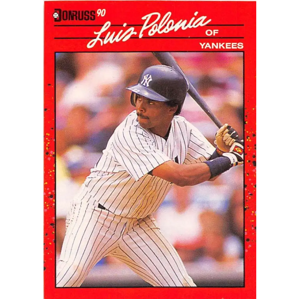1990 Donruss #547 Luis Polonia VG-EX New York Yankees Baseball Card Image 1