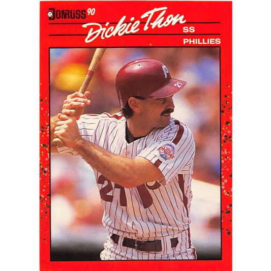 1990 Donruss #549 Dickie Thon VG-EX Philadelphia Phillies Baseball Card Image 1