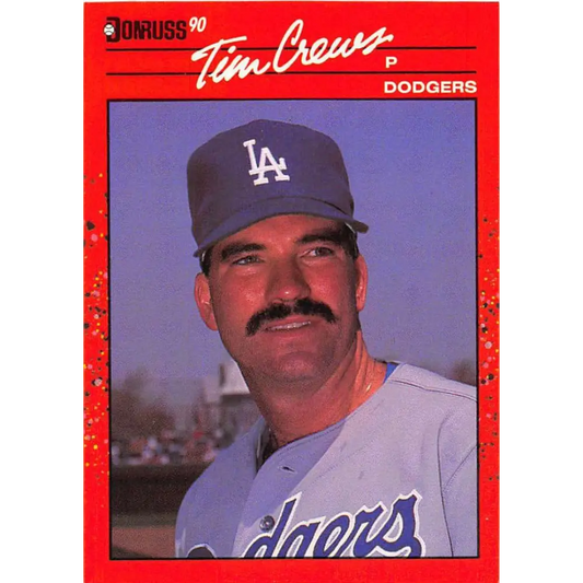 1990 Donruss #550 Tim Crews VG-EX Los Angeles Dodgers Baseball Card Image 1