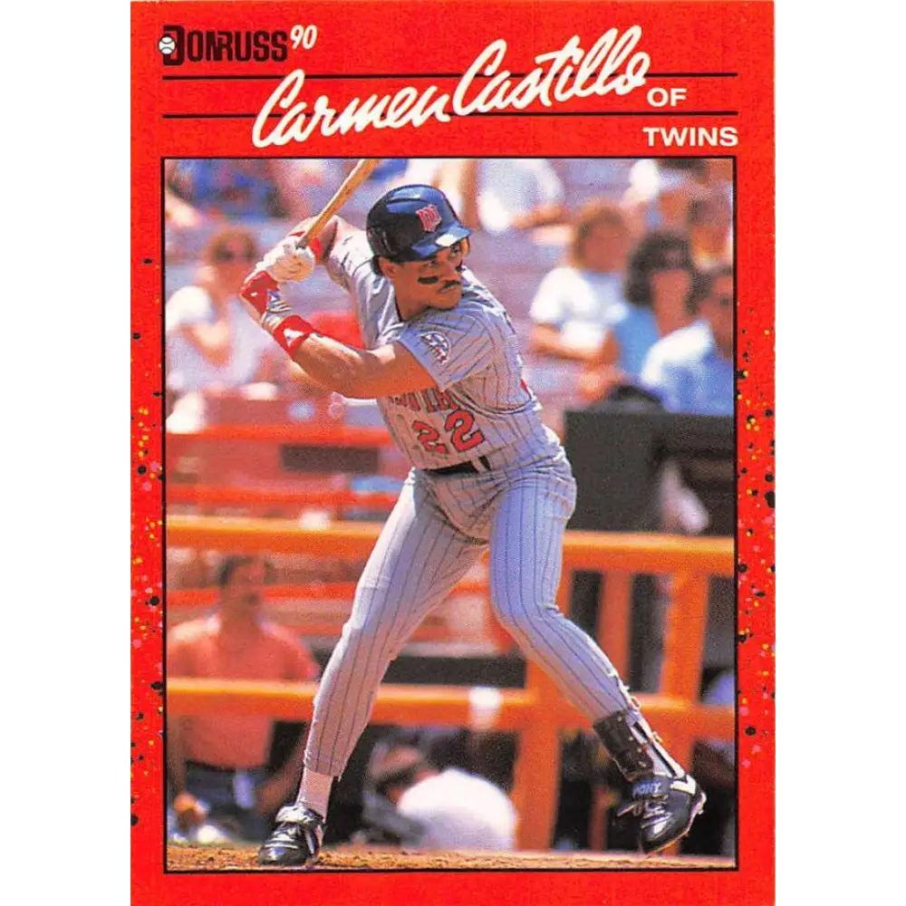 1990 Donruss #554 Carmen Castillo VG-EX Minnesota Twins Baseball Card Image 1