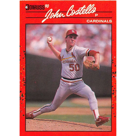 1990 Donruss #555 John Costello VG-EX St. Louis Cardinals Baseball Card Image 1