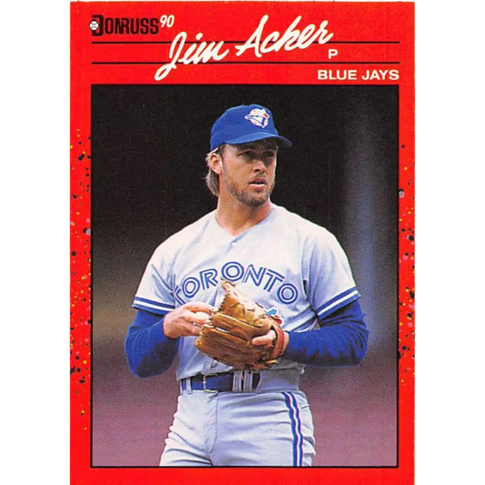 1990 Donruss #558 Jim Acker VG-EX Toronto Blue Jays Baseball Card Image 1