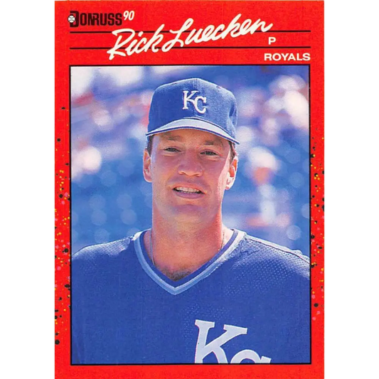 1990 Donruss #562 Rick Luecken VG-EX RC Rookie Kansas City Royals Baseball Card Image 1