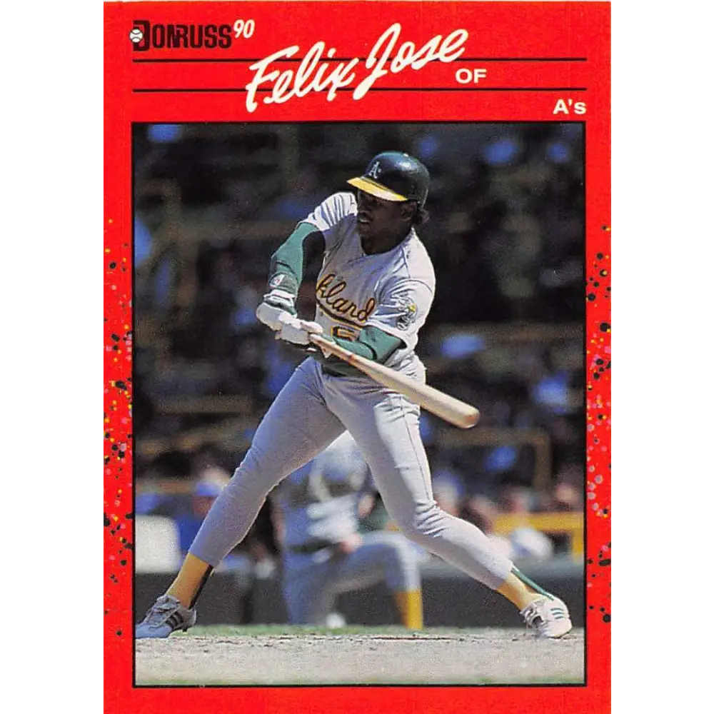 1990 Donruss #564 Felix Jose VG-EX Oakland Athletics Baseball Card Image 1
