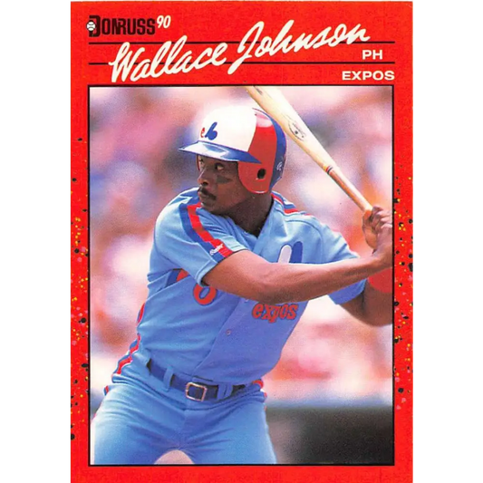 1990 Donruss #570 Wallace Johnson VG-EX Montreal Expos Baseball Card Image 1