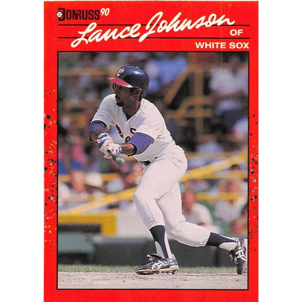 1990 Donruss #573 Lance Johnson VG-EX Chicago White Sox Baseball Card Image 1