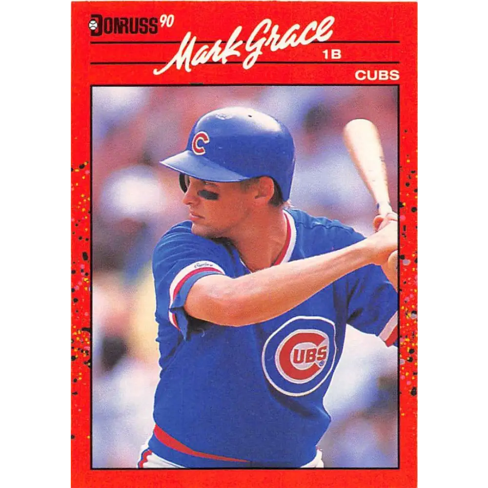 1990 Donruss #577 Mark Grace VG-EX Chicago Cubs Baseball Card Image 1