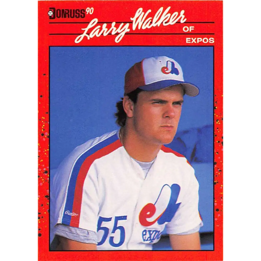 1990 Donruss #578 Larry Walker VG-EX RC Rookie Montreal Expos Baseball Card Image 1