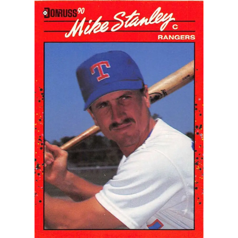 1990 Donruss #579 Mike Stanley VG-EX Texas Rangers Baseball Card Image 1