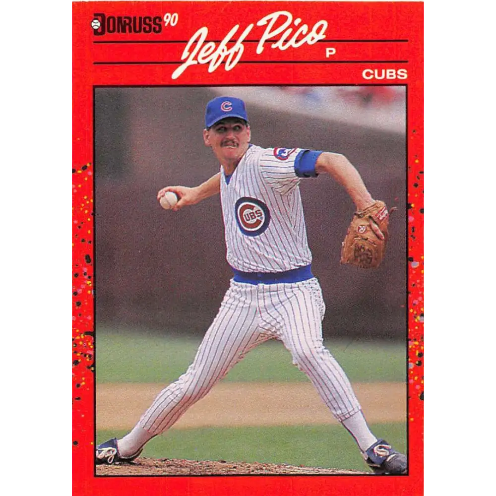 1990 Donruss #585 Jeff Pico VG-EX Chicago Cubs Baseball Card Image 1