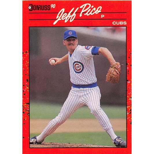 1990 Donruss #585 Jeff Pico VG-EX Chicago Cubs Baseball Card Image 1