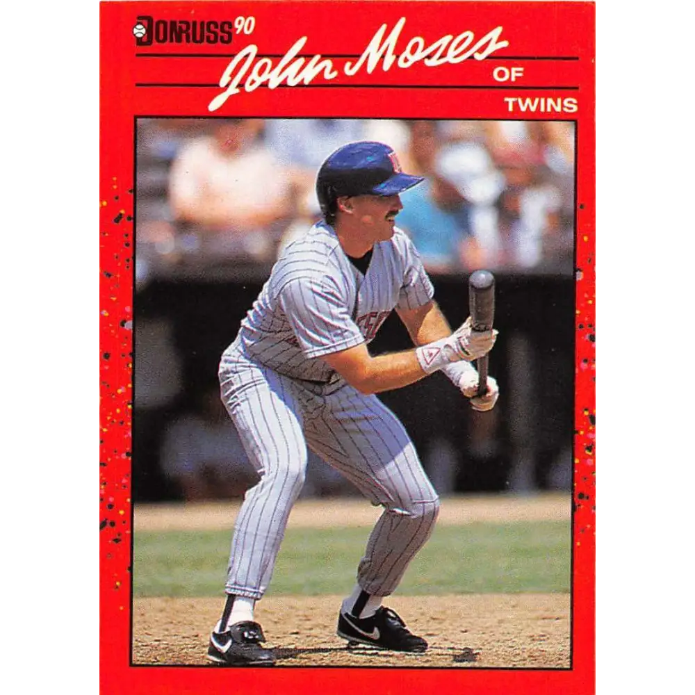 1990 Donruss #590 John Moses DP VG-EX Minnesota Twins Baseball Card Image 1