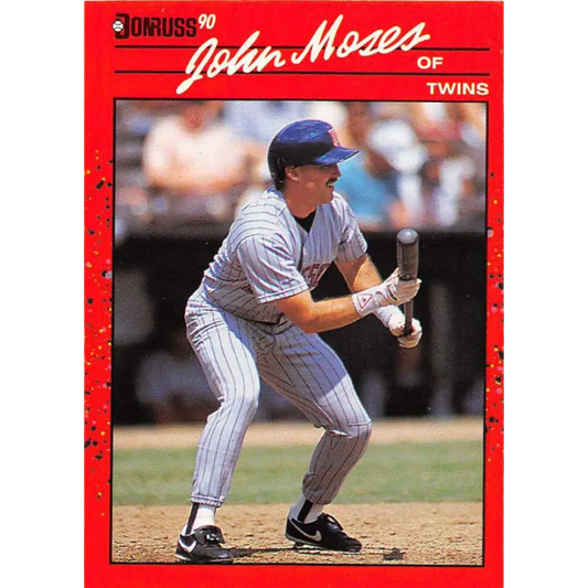 1990 Donruss #590 John Moses DP VG-EX Minnesota Twins Baseball Card Image 1