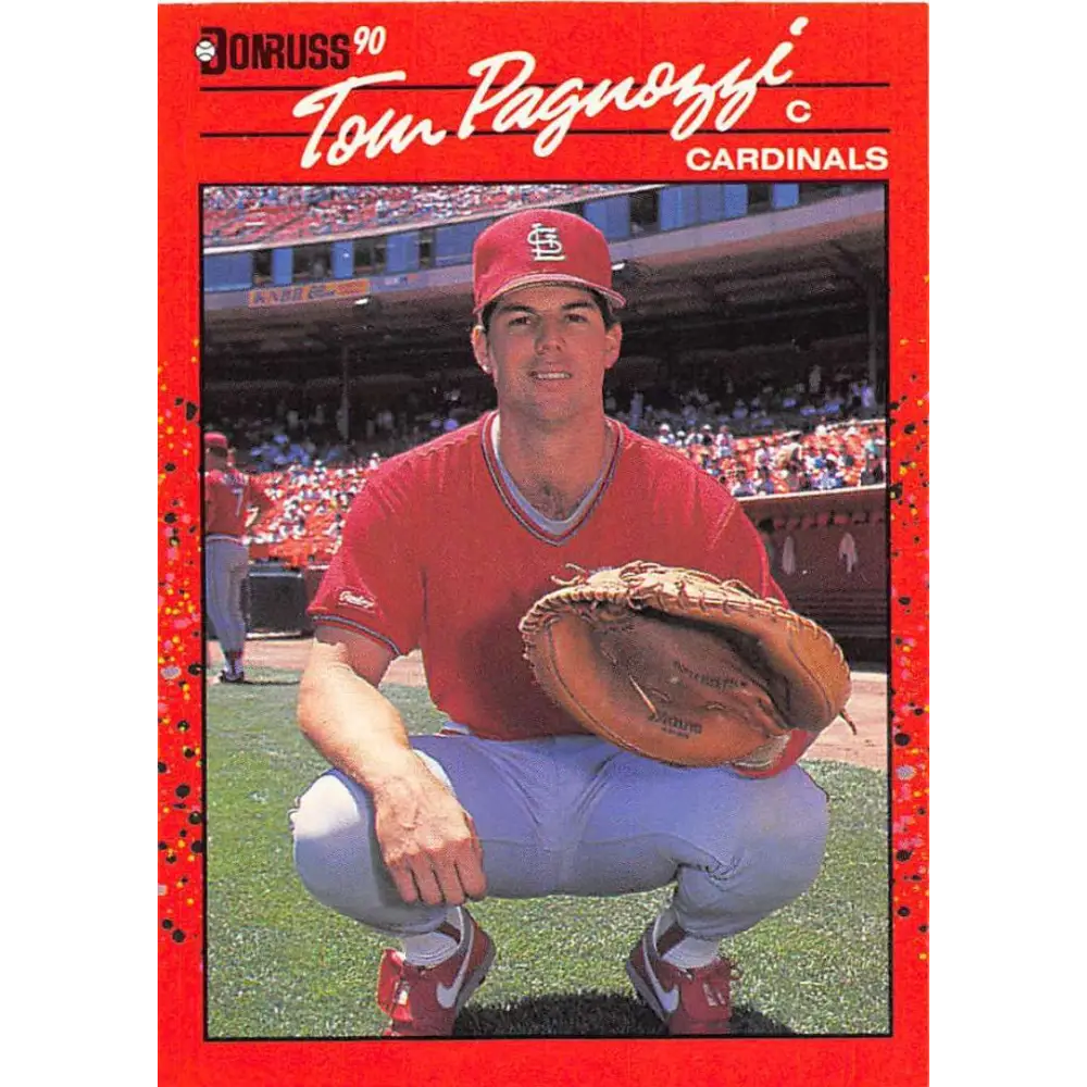 1990 Donruss #591 Tom Pagnozzi DP VG-EX St. Louis Cardinals Baseball Card Image 1