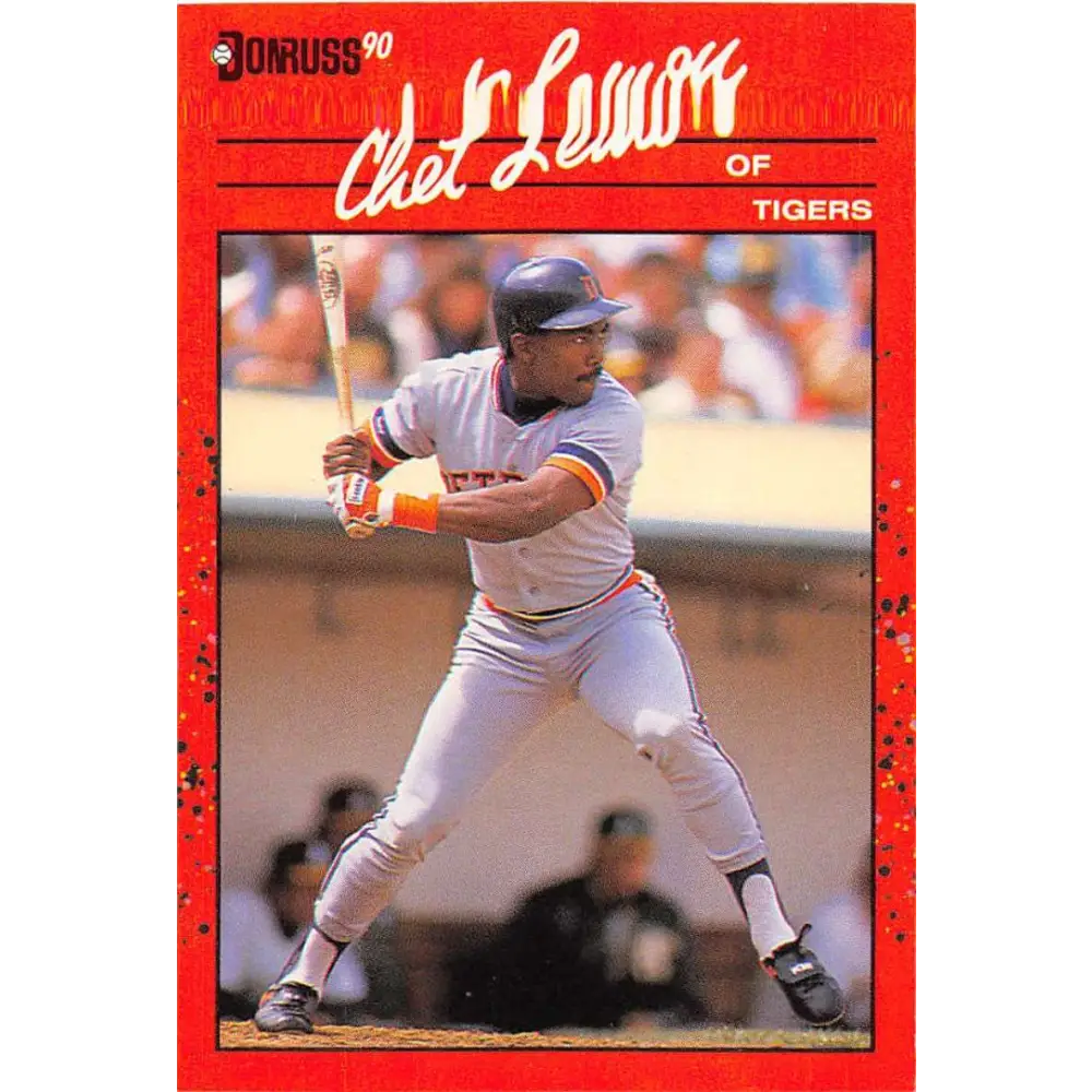 1990 Donruss #60 Chet Lemon VG-EX Detroit Tigers Baseball Card Image 1