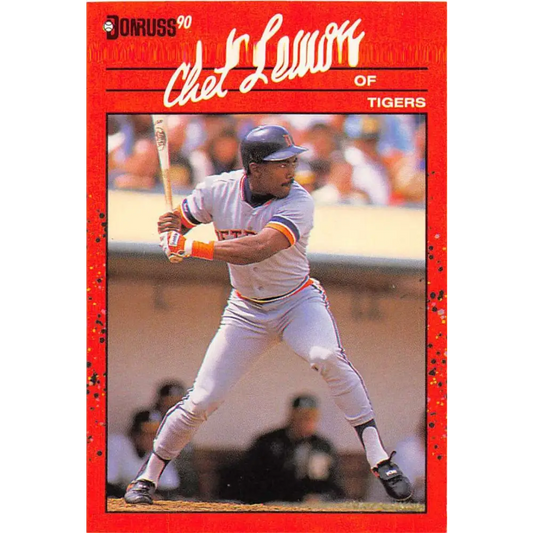 1990 Donruss #60 Chet Lemon VG-EX Detroit Tigers Baseball Card Image 1