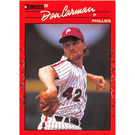 1990 Donruss #604 Don Carman DP VG-EX Philadelphia Phillies Baseball Card Image 1