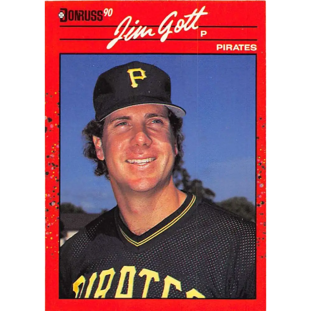 1990 Donruss #605 Jim Gott VG-EX Pittsburgh Pirates Baseball Card Image 1