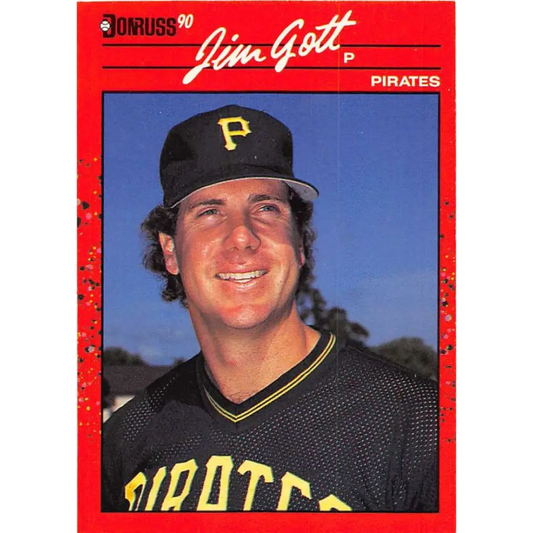 1990 Donruss #605 Jim Gott VG-EX Pittsburgh Pirates Baseball Card Image 1