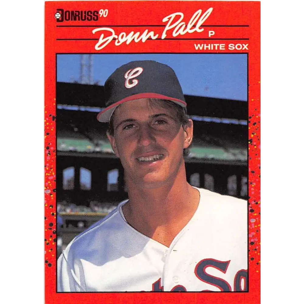 1990 Donruss #606 Donn Pall DP VG-EX Chicago White Sox Baseball Card Image 1