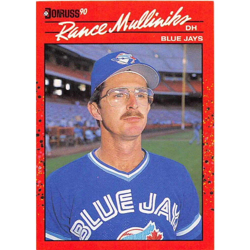 1990 Donruss #607 Rance Mulliniks VG-EX Toronto Blue Jays Baseball Card Image 1