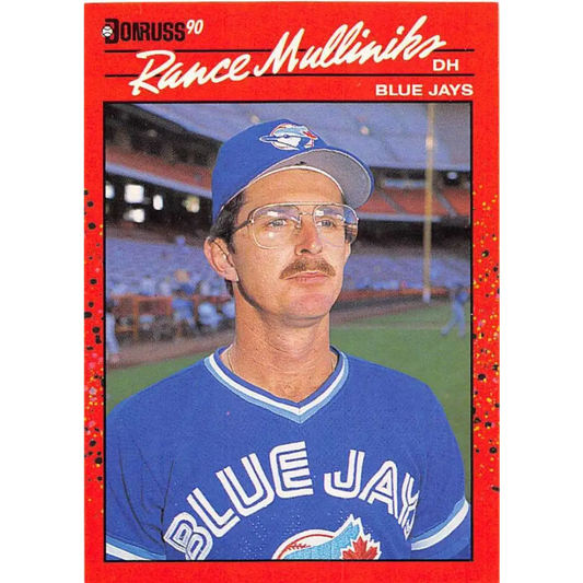1990 Donruss #607 Rance Mulliniks VG-EX Toronto Blue Jays Baseball Card Image 1