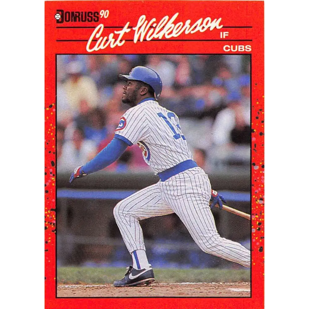 1990 Donruss #608 Curt Wilkerson DP VG-EX Chicago Cubs Baseball Card Image 1