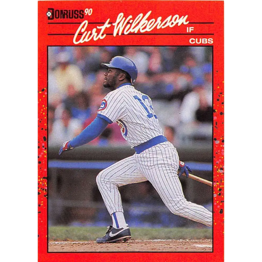 1990 Donruss #608 Curt Wilkerson DP VG-EX Chicago Cubs Baseball Card Image 1