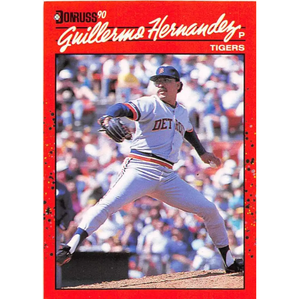 1990 Donruss #610 Guillermo Hernandez DP VG-EX Detroit Tigers Baseball Card Image 1
