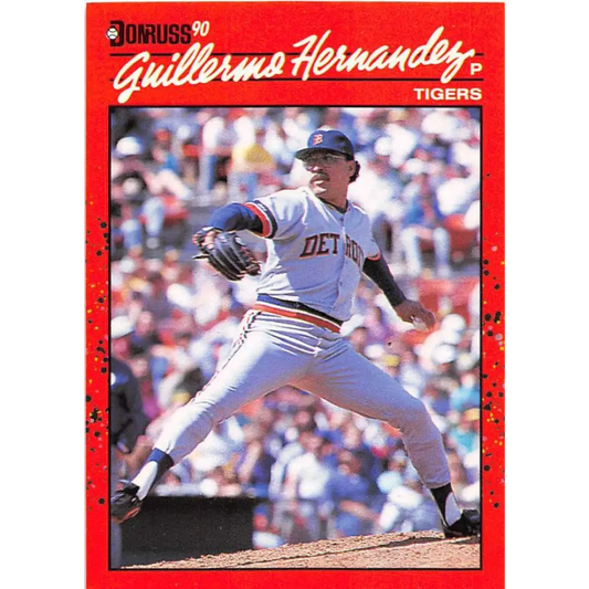 1990 Donruss #610 Guillermo Hernandez DP VG-EX Detroit Tigers Baseball Card Image 1