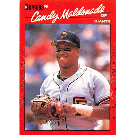 1990 Donruss #611 Candy Maldonado DP VG-EX San Francisco Giants Baseball Card Image 1