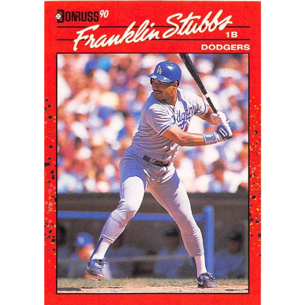 1990 Donruss #615 Franklin Stubbs VG-EX Los Angeles Dodgers Baseball Card Image 1
