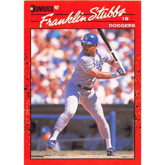 1990 Donruss #615 Franklin Stubbs VG-EX Los Angeles Dodgers Baseball Card Image 1