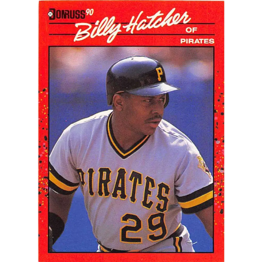 1990 Donruss #616 Billy Hatcher DP VG-EX Pittsburgh Pirates Baseball Card Image 1