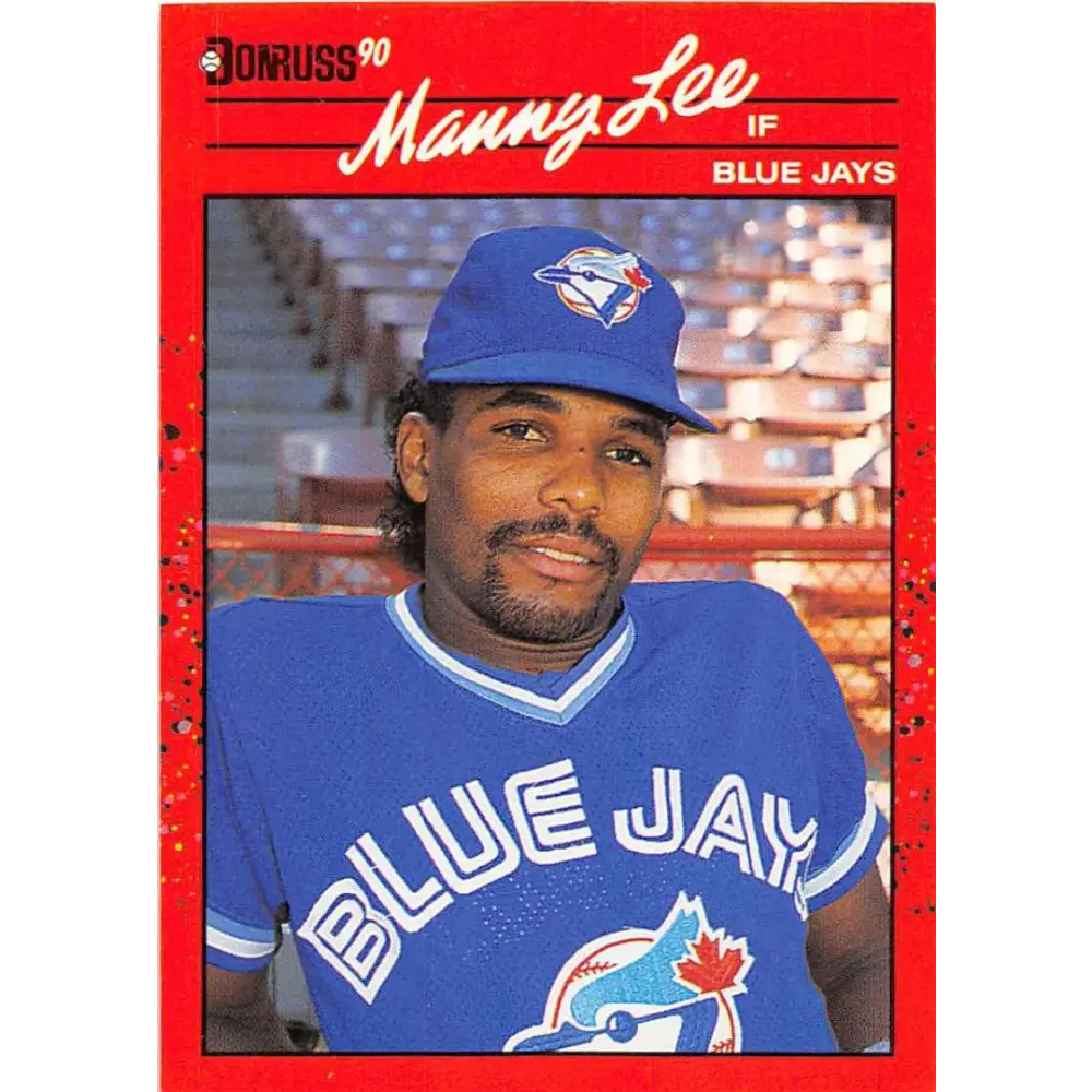 1990 Donruss #620 Manuel Lee VG-EX Toronto Blue Jays Baseball Card Image 1