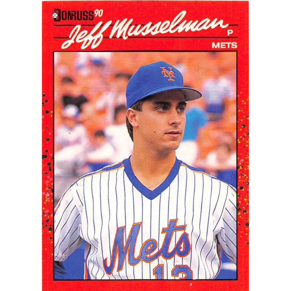 1990 Donruss #623 Jeff Musselman DP VG-EX New York Mets Baseball Card Image 1