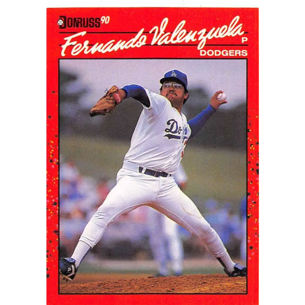 1990 Donruss #625 Fernando Valenzuela VG-EX Los Angeles Dodgers Baseball Card Image 1