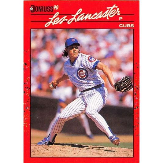 1990 Donruss #628 Les Lancaster DP VG-EX Chicago Cubs Baseball Card Image 1