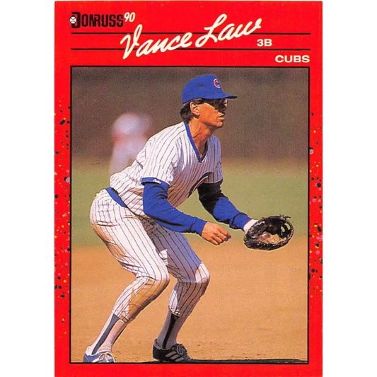 1990 Donruss #629 Vance Law DP VG-EX Chicago Cubs Baseball Card Image 1