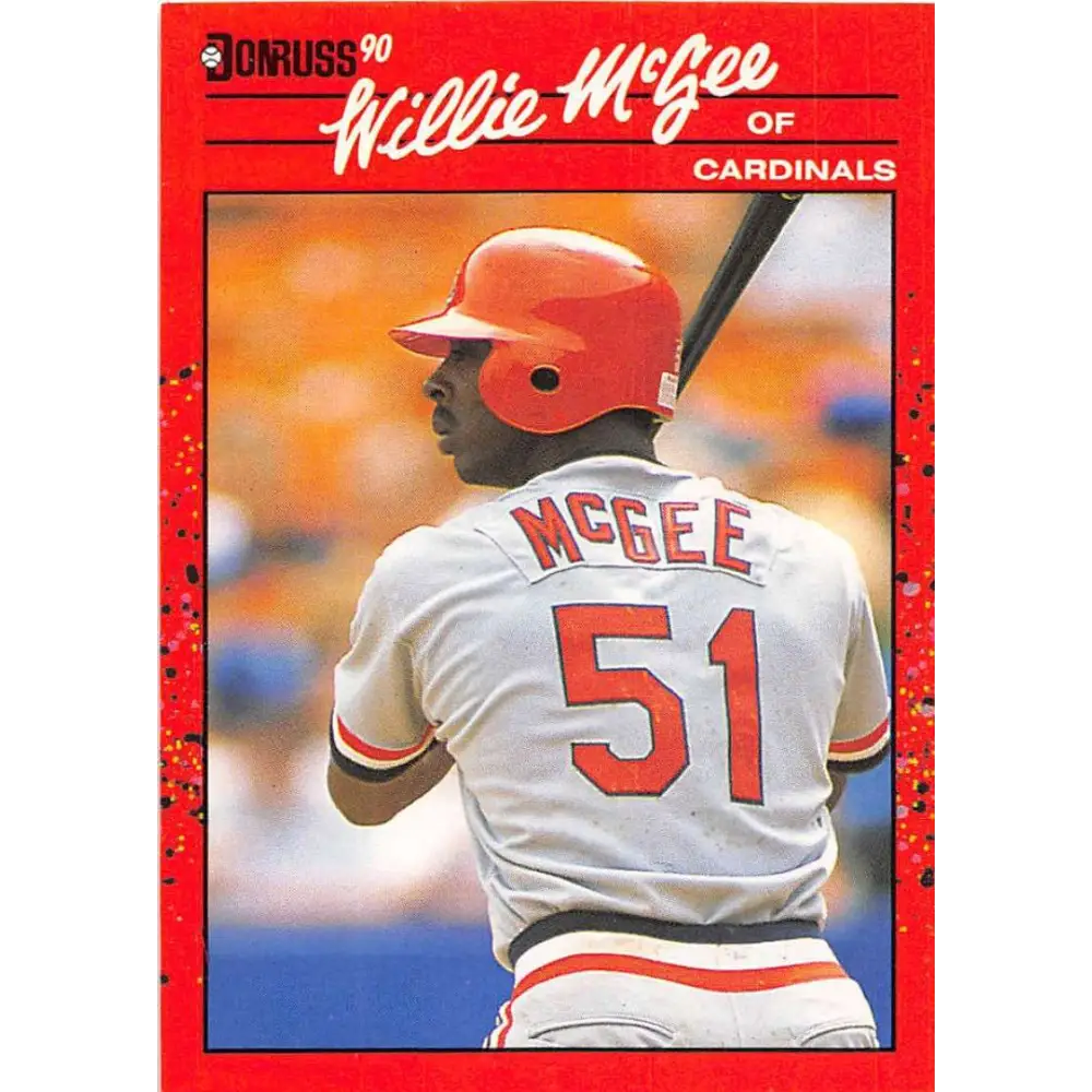 1990 Donruss #632 Willie McGee VG-EX St. Louis Cardinals Baseball Card Image 1