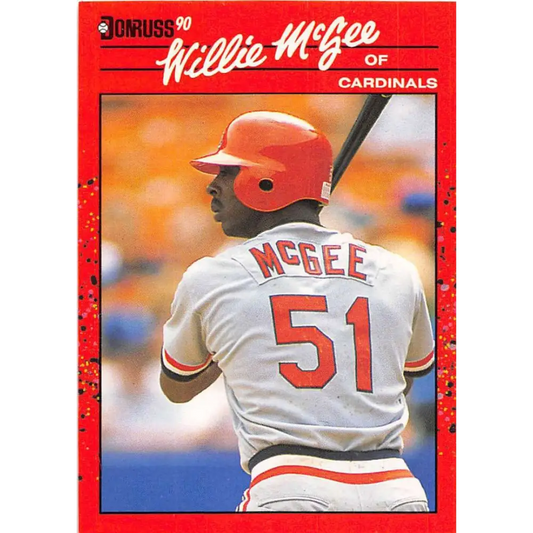1990 Donruss #632 Willie McGee VG-EX St. Louis Cardinals Baseball Card Image 1