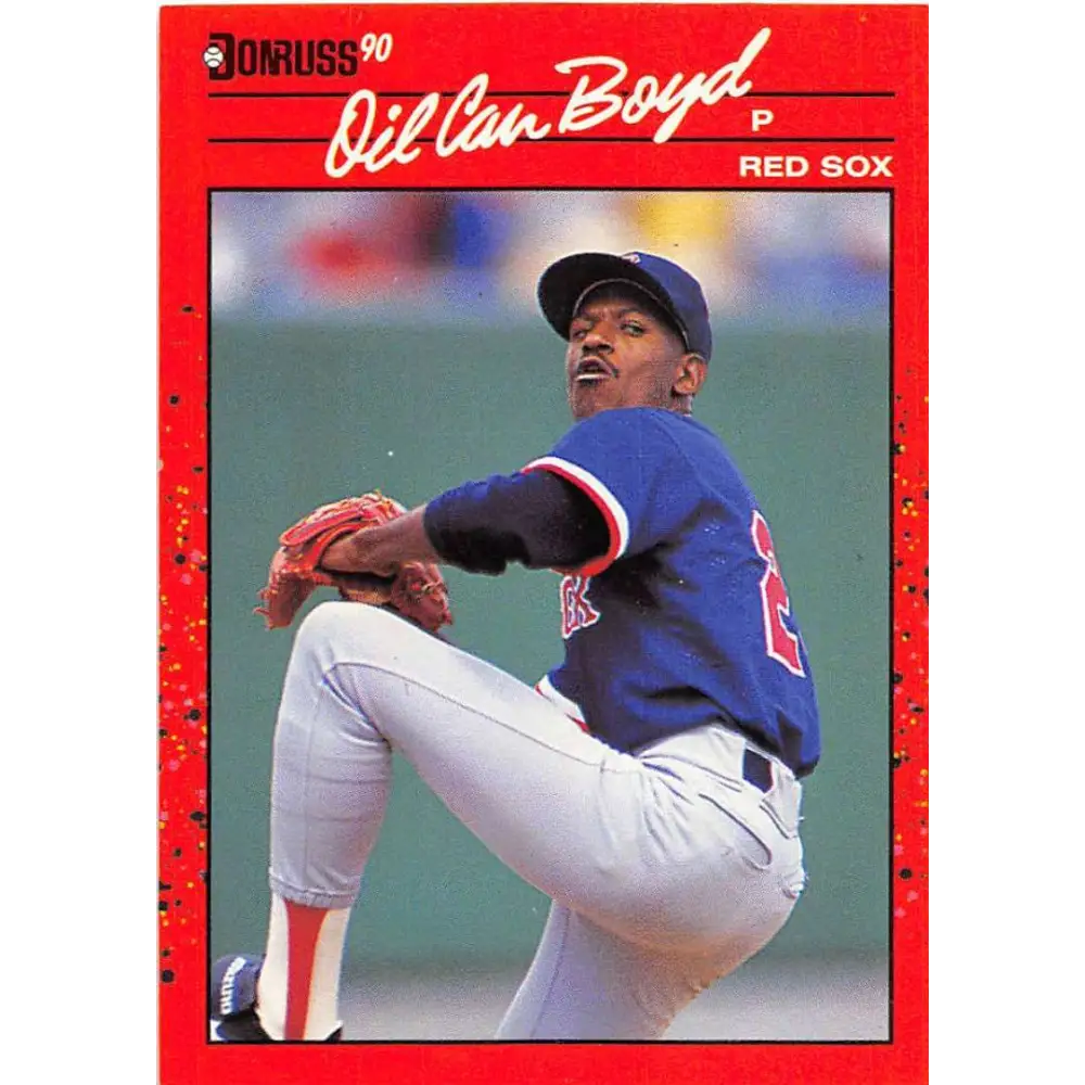 1990 Donruss #633 Oil Can Boyd DP VG-EX Boston Red Sox Baseball Card Image 1